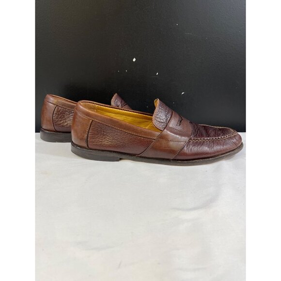 Ernest Hemingway Mens Brown Leather Loafers Size 12M SKU 6393 - Picture 5 of 9
